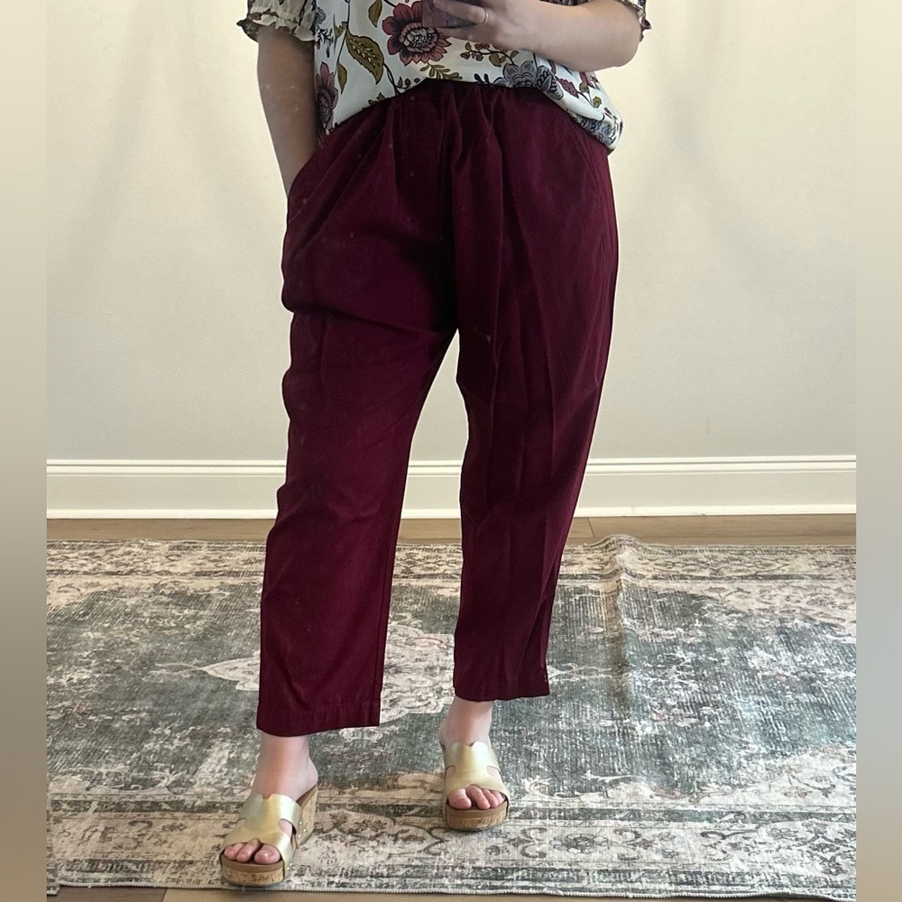 Gap Maroon Drawstring Pants